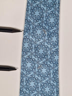 007570 Hermès tie blue equestrian pattern 7570 SA