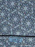 007570 Hermès tie blue equestrian pattern 7570 SA