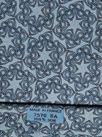 007570 Hermès tie blue equestrian pattern 7570 SA