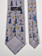 007577 Hermès tie grey etnical pattern Hermès 7577 SA tie grey