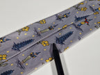 007577 Hermès tie grey etnical pattern Hermès 7577 SA tie grey