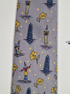 007577 Hermès tie grey etnical pattern Hermès 7577 SA tie grey