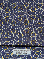 Hermès silk tie blue equestrian Hermès 7580 SA