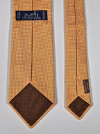 Hermès jaquard silk tie orange dots 758738 T