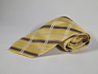 Hermès silk tie yellow chekerd 758781 T tie