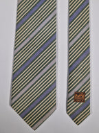 Hermès jaquard silk tie green striped Hermès 758784 T tie green