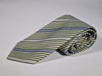 Hermès jaquard silk tie green striped Hermès 758784 T tie green