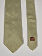 Hermés green silk jaquard tie 758792 T
