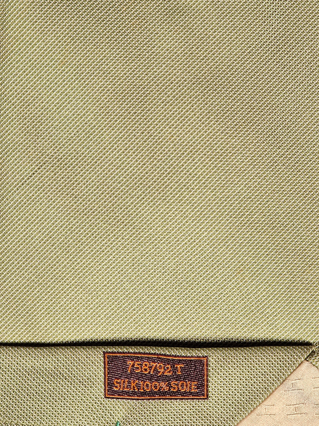 Hermés green silk jaquard tie 758792 T