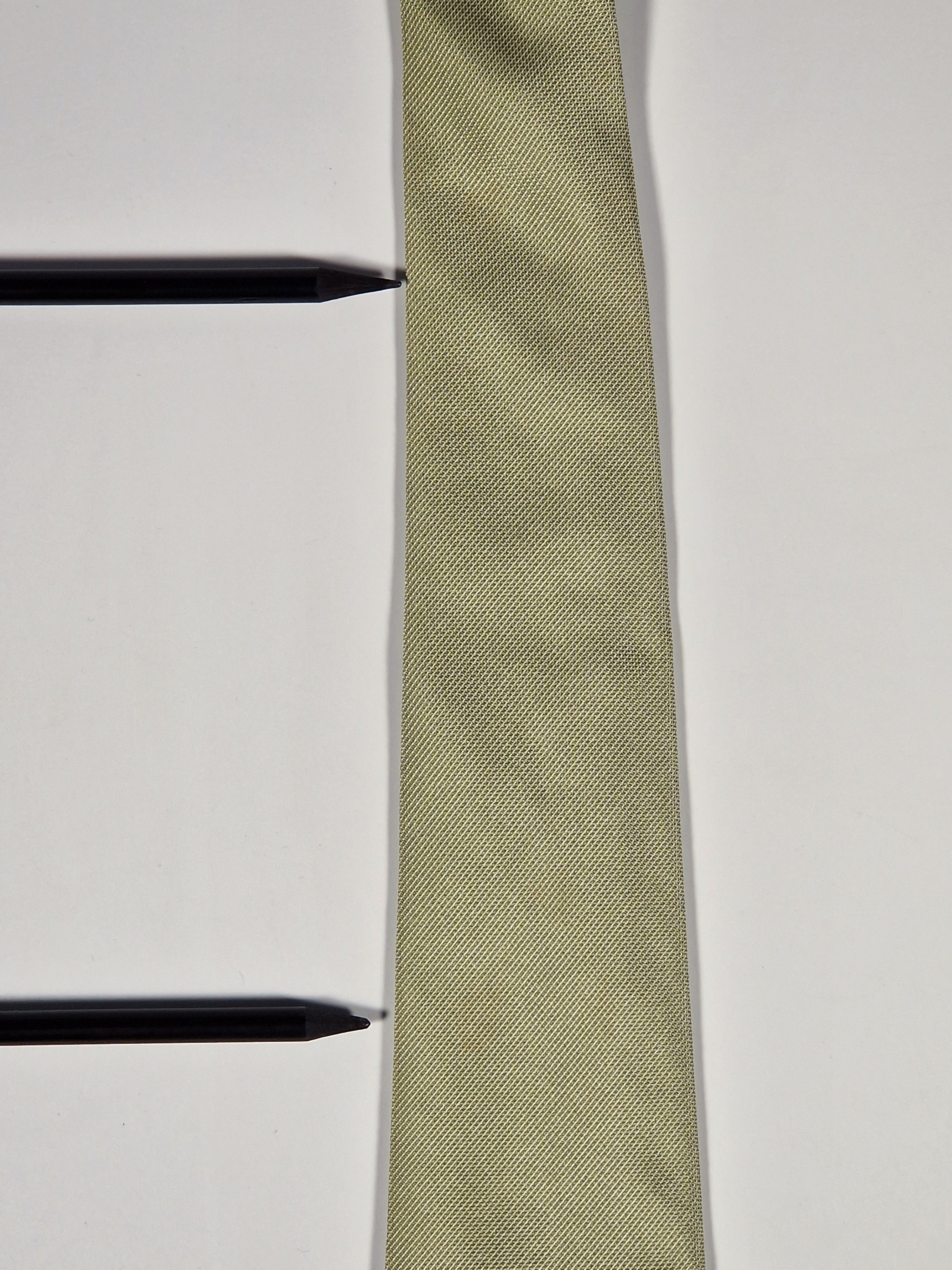 Hermés green silk jaquard tie 758792 T