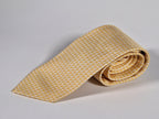 Hermès silk tie yellow geometrical pattern Hermès 758976 T