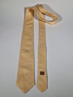 Hermès silk tie yellow geometrical pattern Hermès 758976 T