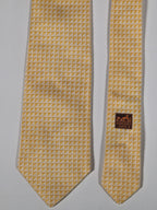 Hermès silk tie yellow geometrical pattern Hermès 758976 T