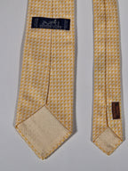 Hermès silk tie yellow geometrical pattern Hermès 758976 T