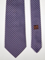 Hermès silk tie purple H pattern 759030 T