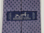 Hermès silk tie purple H pattern 759030 T