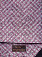 759037 Hermès jaquard silk tie pink H pattern 759037 T
