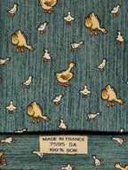Hermés green vintage silk tie geese 7595 SA