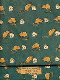 007605 Hermès tie green mouse and cheese 7605 SA
