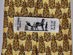 007612 Hermès tie yellow whimsical pineapple pattern 7612 TA