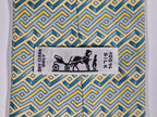 007644 Hermès tie blue geometrical pattern 7644 TA