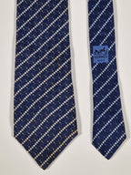 Hermés blue vintage silk tie 764 UA