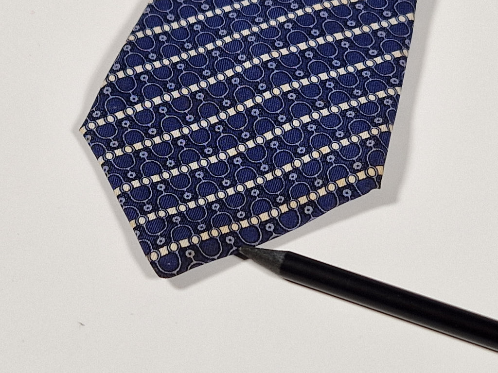 Hermés blue vintage silk tie 764 UA