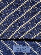 Hermés blue vintage silk tie 764 UA