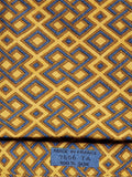 Hermès silk tie yellow geometric pattern 7656 TA