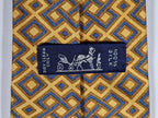 Hermès silk tie yellow geometric pattern 7656 TA