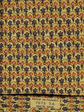 007673 Hermès silk tie yellow flower pattern 7673 TA