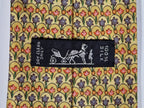 007673 Hermès silk tie yellow flower pattern 7673 TA