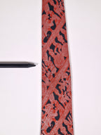 007684 Hermès tie red etnical pattern 7684 TA