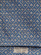 Hermès silk tie blue flower pattern 7701 OA