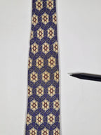 007707 Hermès tie blue equestrian pattern 7707 OA