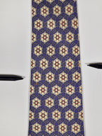 007707 Hermès tie blue equestrian pattern 7707 OA