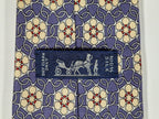 007707 Hermès tie blue equestrian pattern 7707 OA