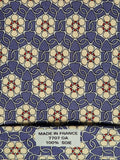 007707 Hermès tie blue equestrian pattern 7707 OA