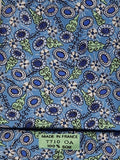 Hermès silk tie blue flower pattern Hermès 7710 OA tie blue