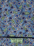 Hermès silk tie blue flower pattern Hermès 7710 OA tie blue