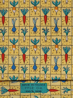 Hermès silk tie yellow root vegetable pattern 7712 OA