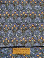 007719 Hermès tie blue flower pattern 7719 OA