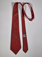 000771 Hermès tie red knot pattern 771 UA