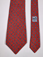 000771 Hermès tie red knot pattern 771 UA
