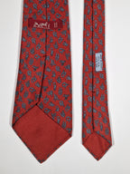 000771 Hermès tie red knot pattern 771 UA