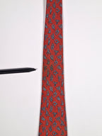 000771 Hermès tie red knot pattern 771 UA
