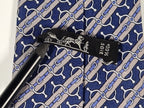 Hermès silk tie Blue and grey Equestrian Toyota Hermès 773 UA tie