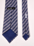 Hermès silk tie Blue and grey Equestrian Toyota Hermès 773 UA tie