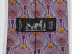 Hermès silk tie purple Poseidons trident and dolphins pattern 7755 FA