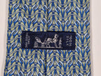 Hermès silk tie green equestrian pattern Hermès 7759 FA tie green